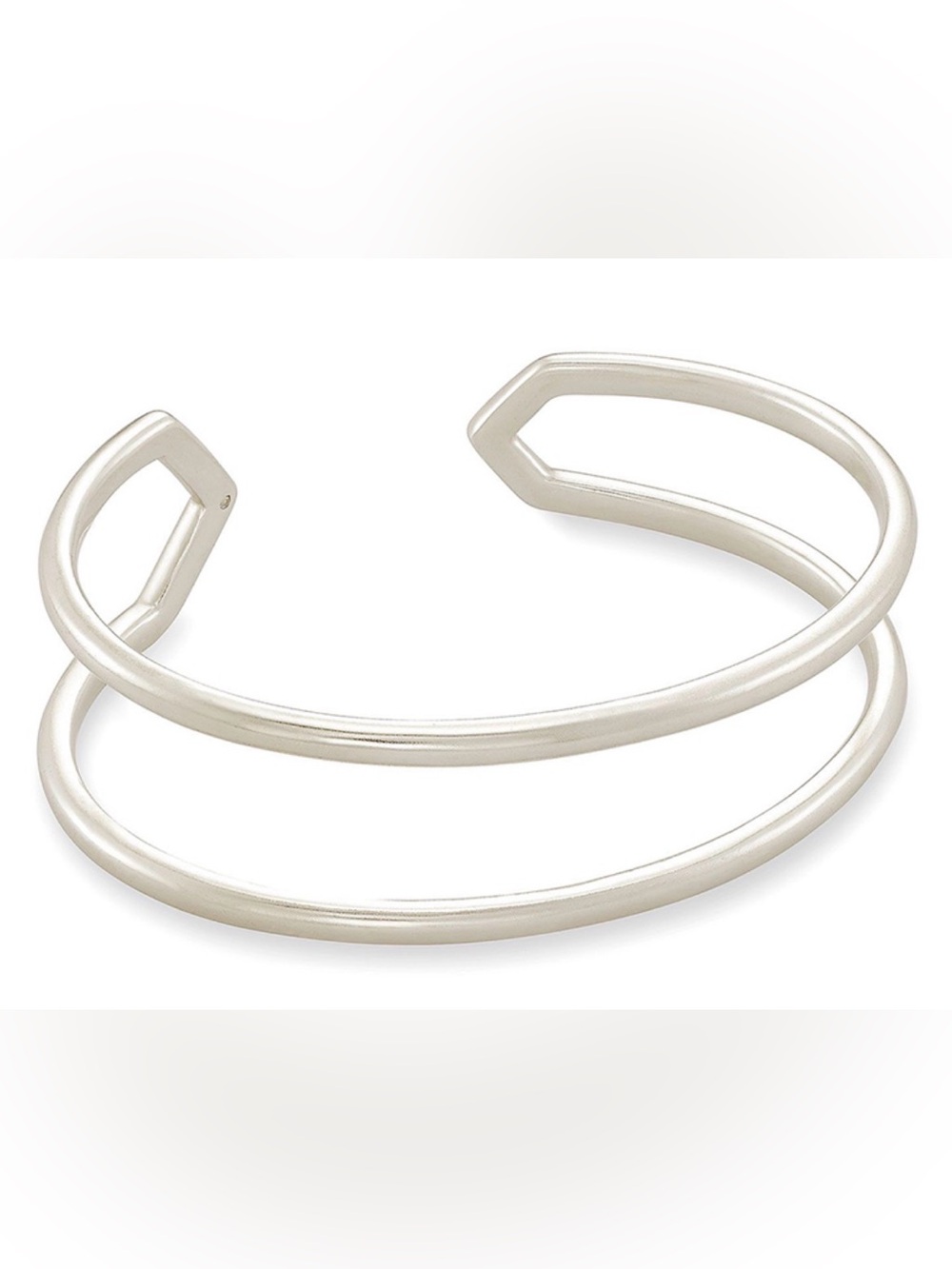 Kendra Scott Mikki Cuff Bracelet in Polished Silver Tone